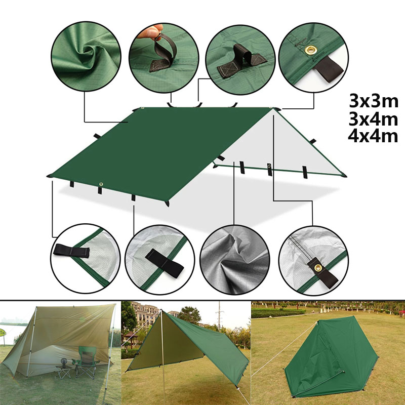 Sun Sail Shade - 4x4m 4x3m 3x3m 19 titik gantung
