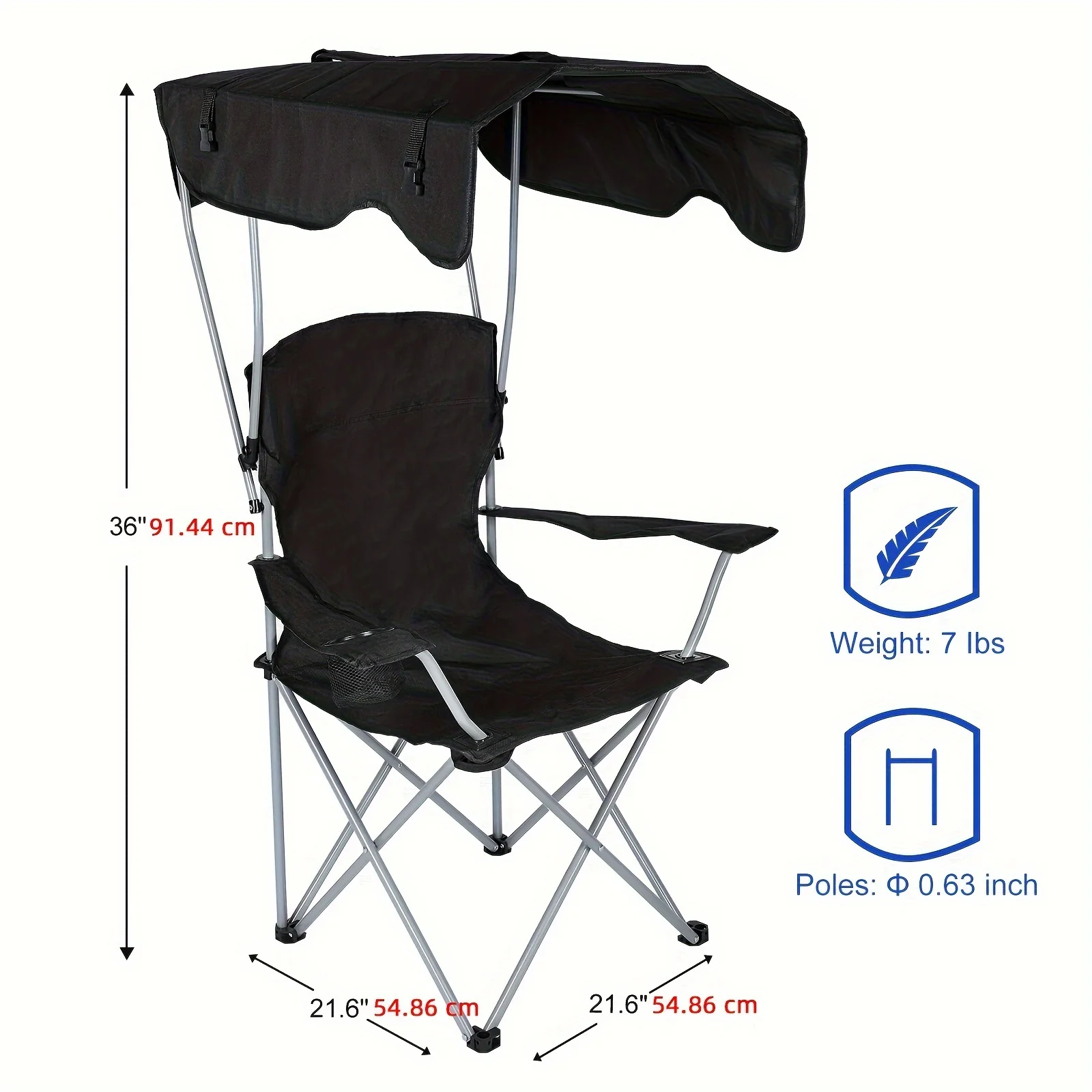 Outdoor Furniture Sunbrella - Kursi santai kanopi dengan kerai, untuk