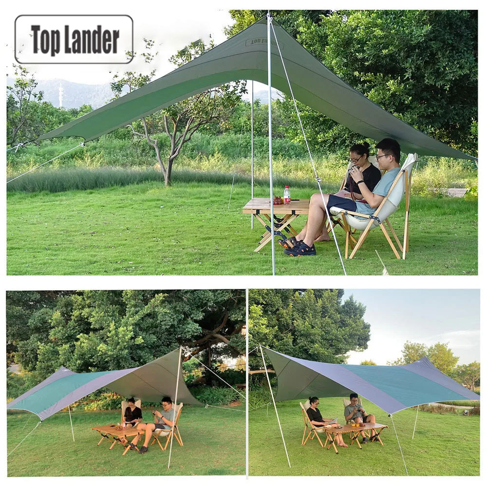 Sun Sail Shade - Terpal Berkemah Hex 4.1X4.1M Tenda Tahan