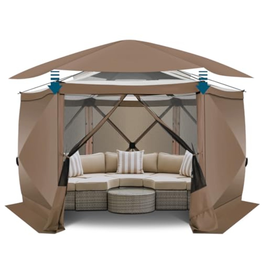 Gazebo Pop Up - Tenda Kanopi Lipat dengan Jaring di