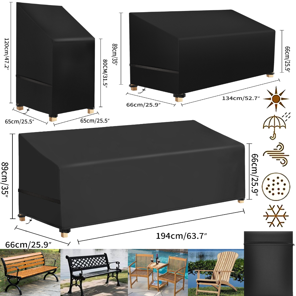 Outdoor Furniture Sunbrella - Penutup Kursi Teras Anti Air, Pelindung