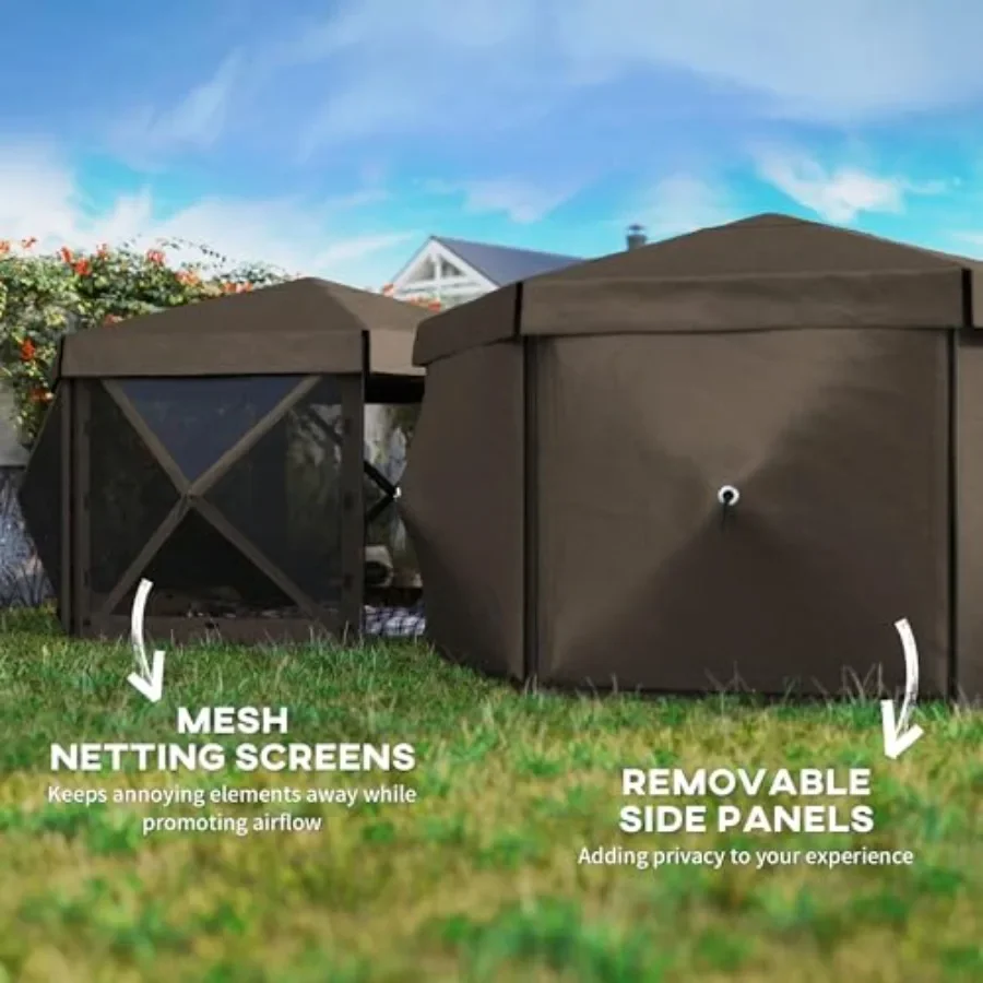 Tenda Gazebo Lipat Heksagonal  - Gazebo Pop Up ulasan dan harga