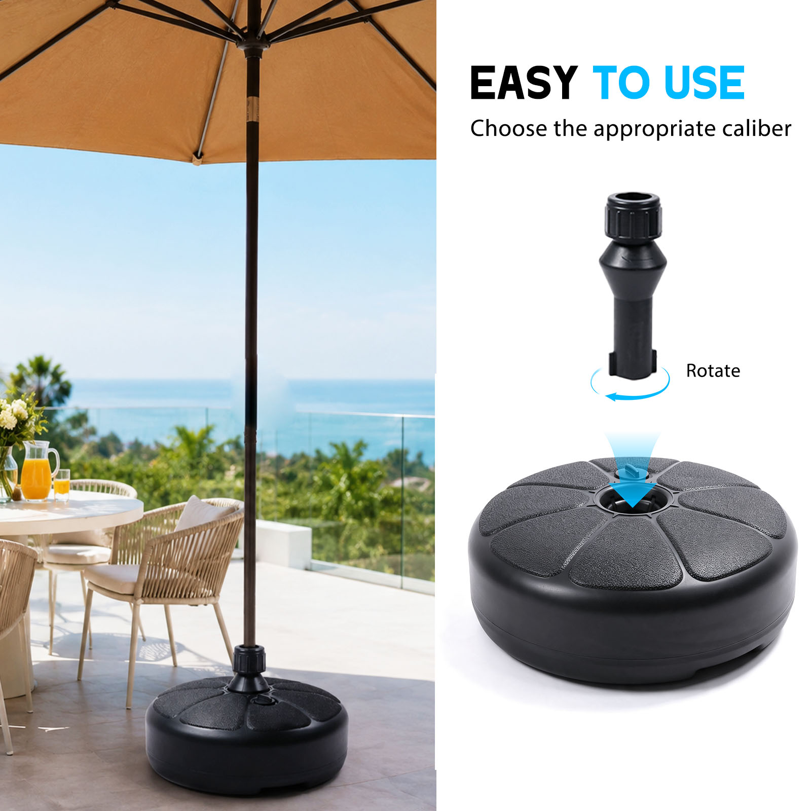 Alas Payung Isi Air Pasir 26lb - Outdoor Furniture Sunbrella ulasan dan harga