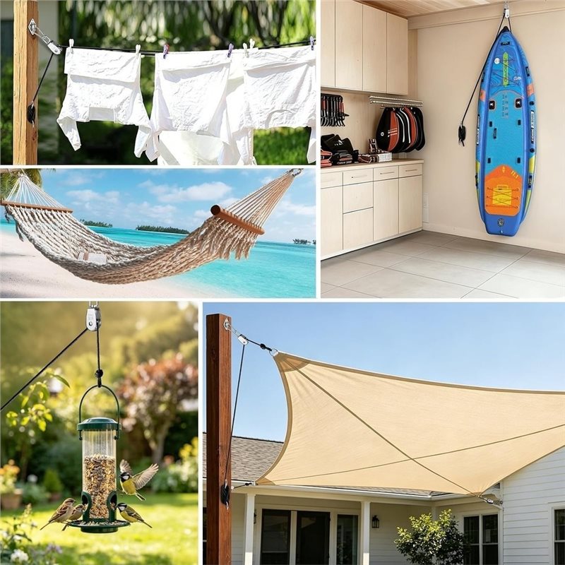 Blok Katrol L60A, Tali Nilon,  - Sun Sail Shade ulasan dan harga