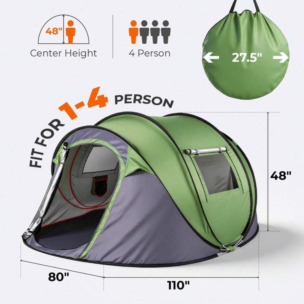 Tenda Camping Pop Up untuk 4 O - Gazebo Pop Up ulasan dan harga