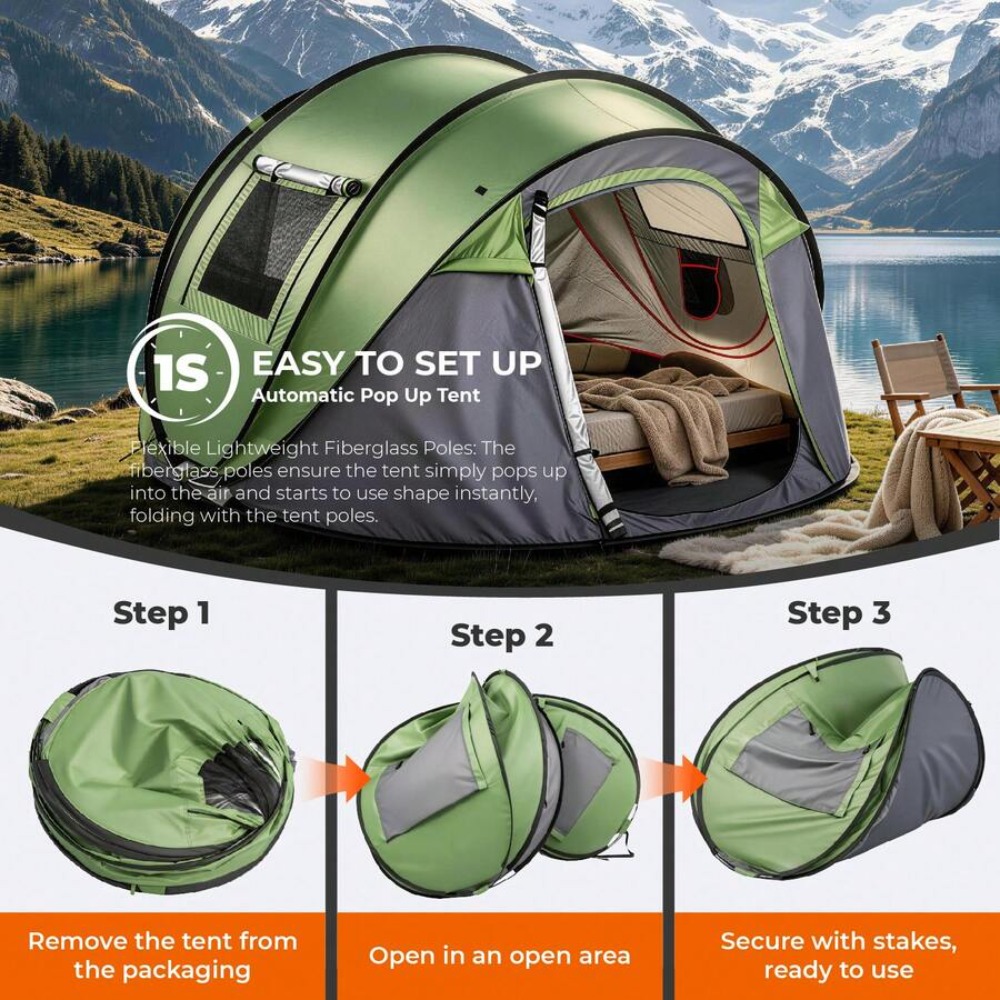 Tenda Camping Pop Up untuk 4 O - Gazebo Pop Up ulasan dan harga