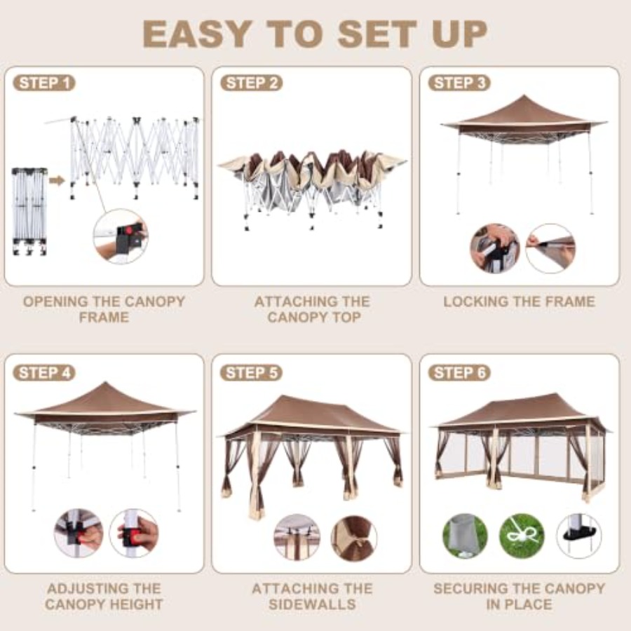 Gazebo Pop Up 12x20 dengan Jar - Gazebo Pop Up ulasan dan harga